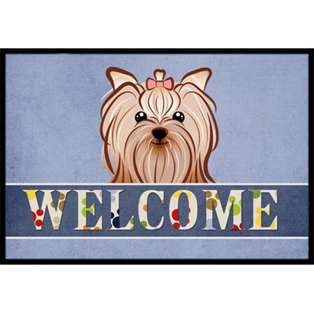 Carolines Treasures Carolines Treasures BB1390JMAT Yorkie Yorkishire Terrier Welcome Indoor & Outdoor Mat; 24 x 36 in. BB1390JMAT